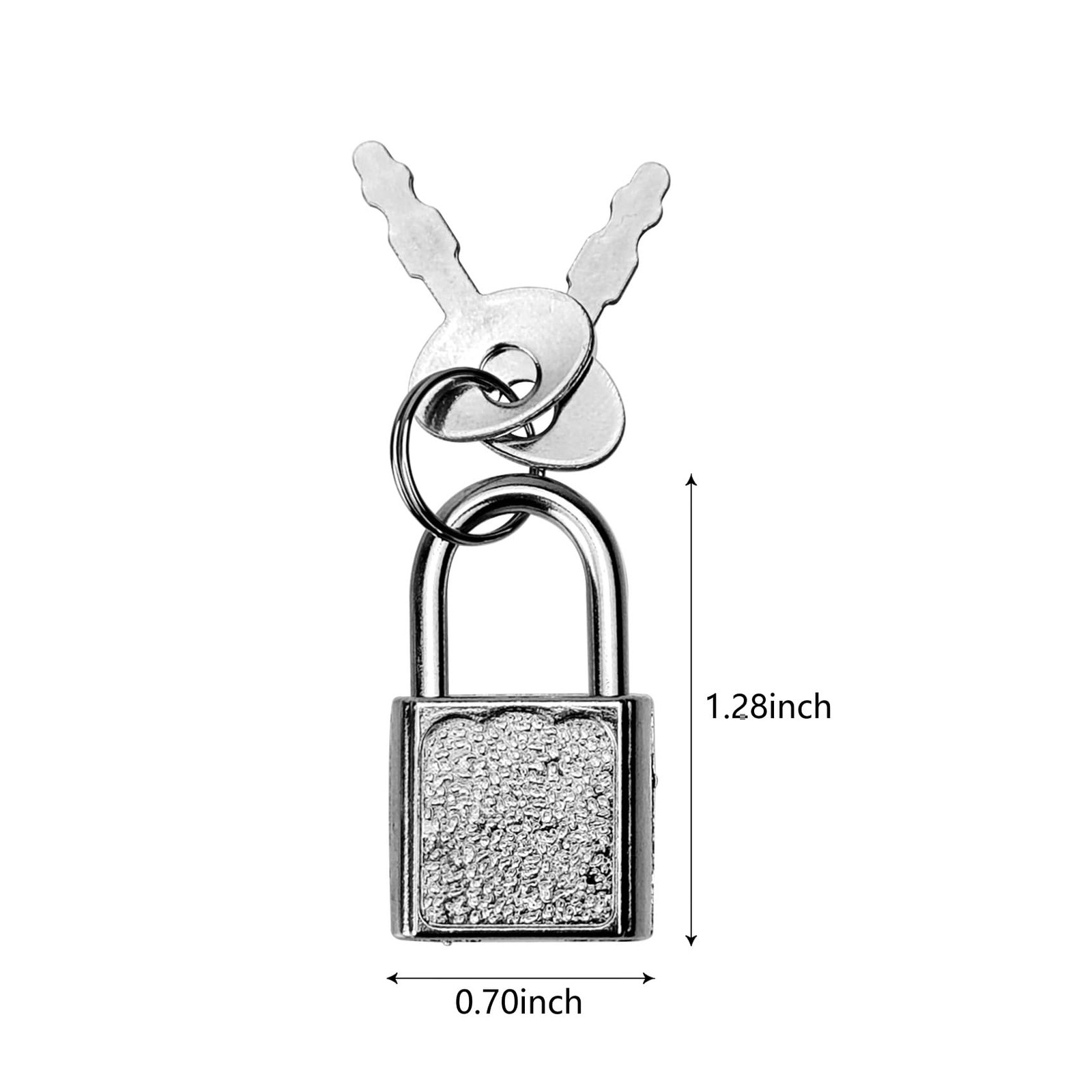 5 Pack Mini Diary Padlock, Small Locks with Keys, Tiny Luggage Silver