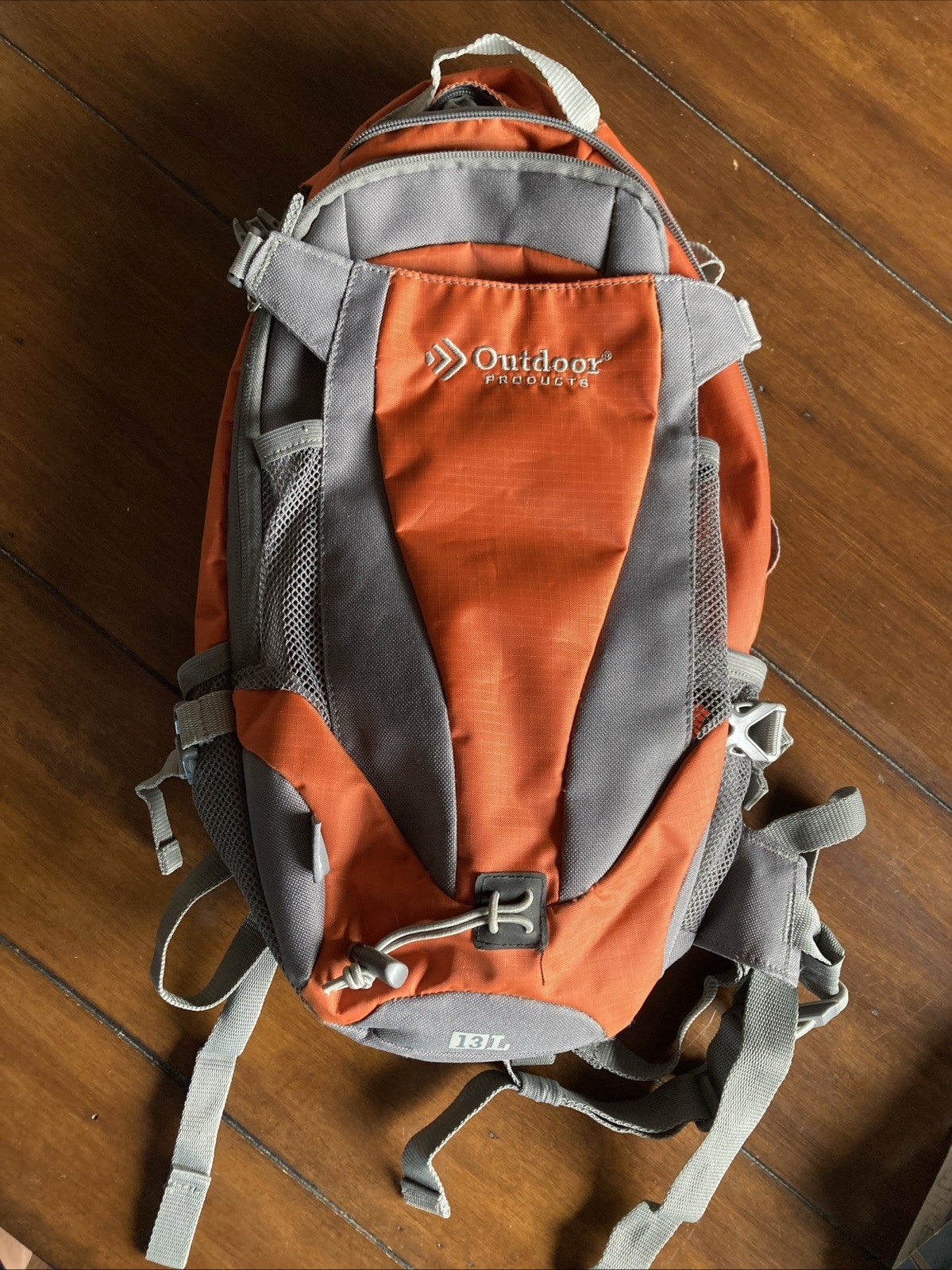 Outdoor Products Mist Hydration Backpack New Bladder Orange Gray Hiking Camping