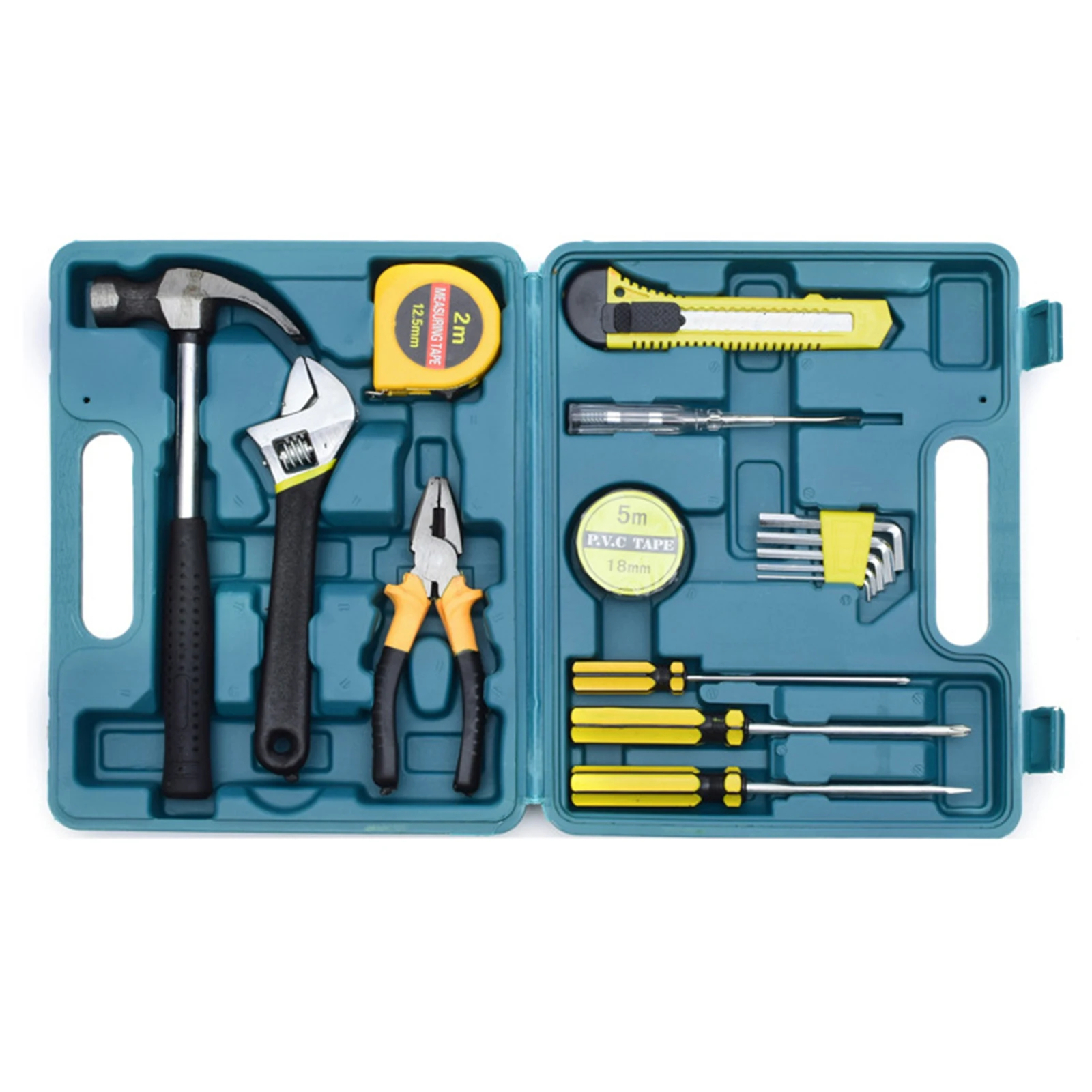 16pcs Repair Kit Household Hardware Hand Tool Set Hardware Tool Box Vehicle Tool