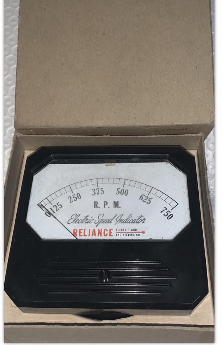 VTG Reliance C739F - 0-750 RPM Electric Speed Indicator New Open Box