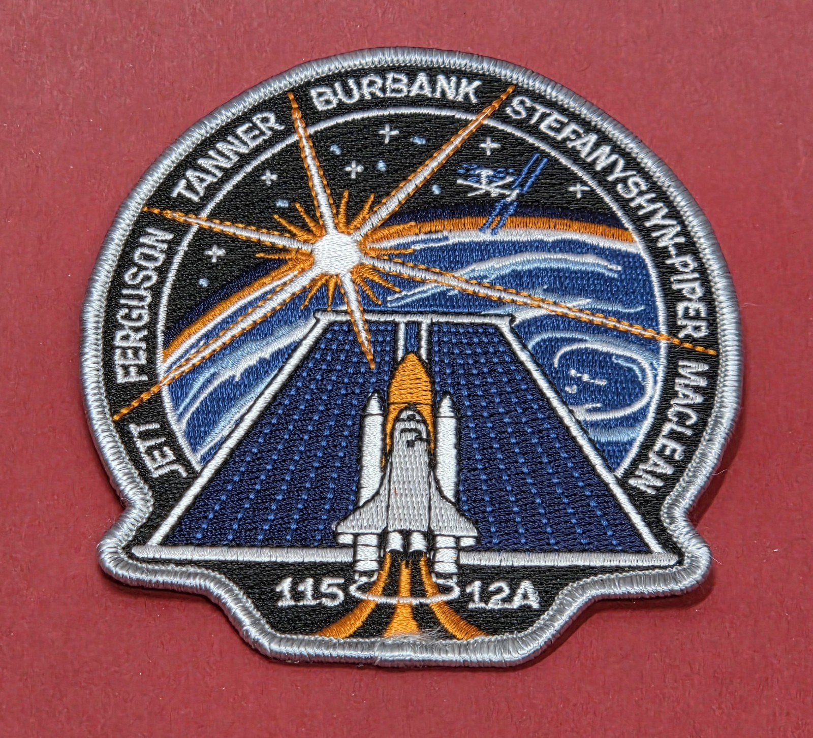 NASA STS-115 4" X 4" Patch Space Shuttle Atlantis ISS-12A CSA MacLean Jett A