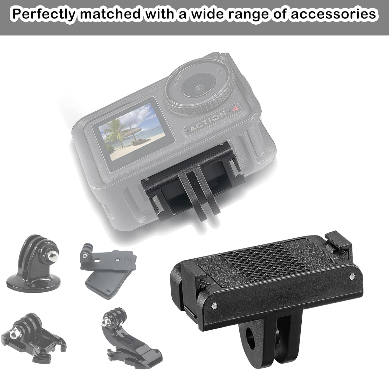 2PCS Magnetic Adapter Mount Compatible for DJI Osmo 360/Osmo Action 5 Pro
