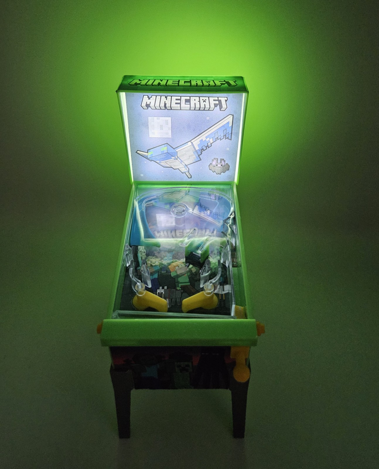 Minecraft Mini Arcade Pinball Machine Mojang Microsoft Corporation Working
