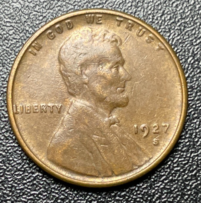1927-S Lincoln Cent Wheat Penny  ** Extra Fine