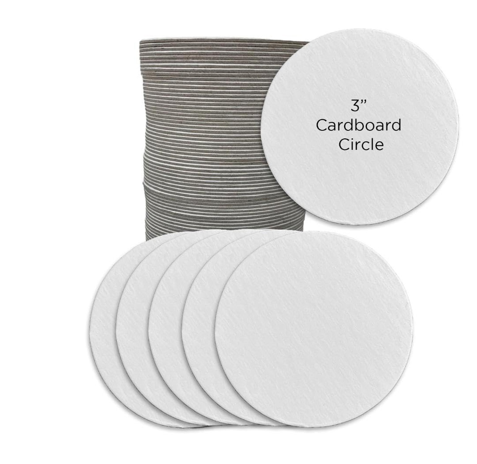 Scribbles Cardboard Circles for Arts and Crafts 100 pack, 3 inch Circle 1.5mm...