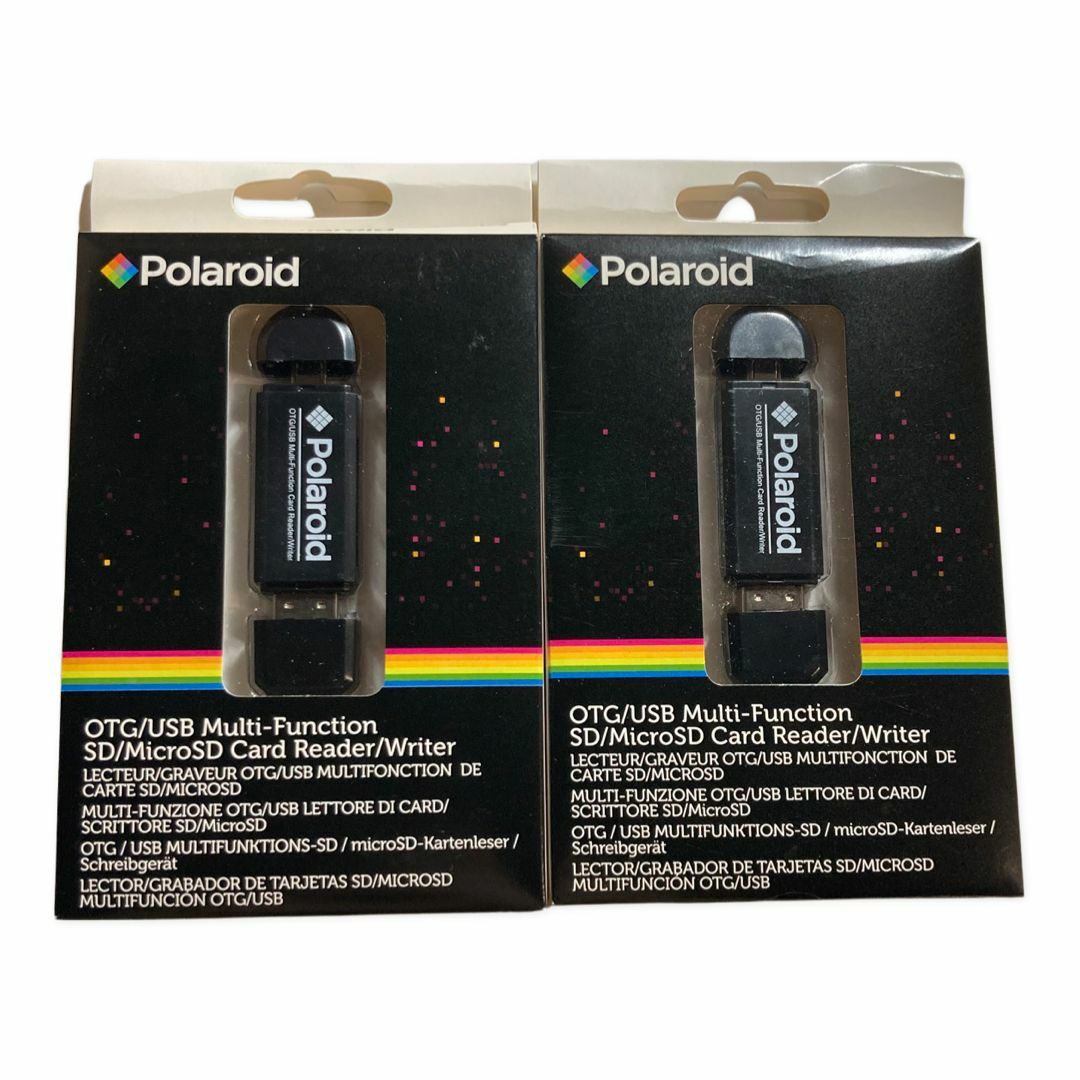 LOT OF 2 Polaroid OTG USB / Micro USB Multi-Function SD / MICRO SD Card Reader