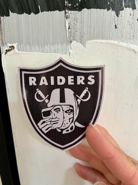 Las Vegas Raiders Skull Face Decal Sticker