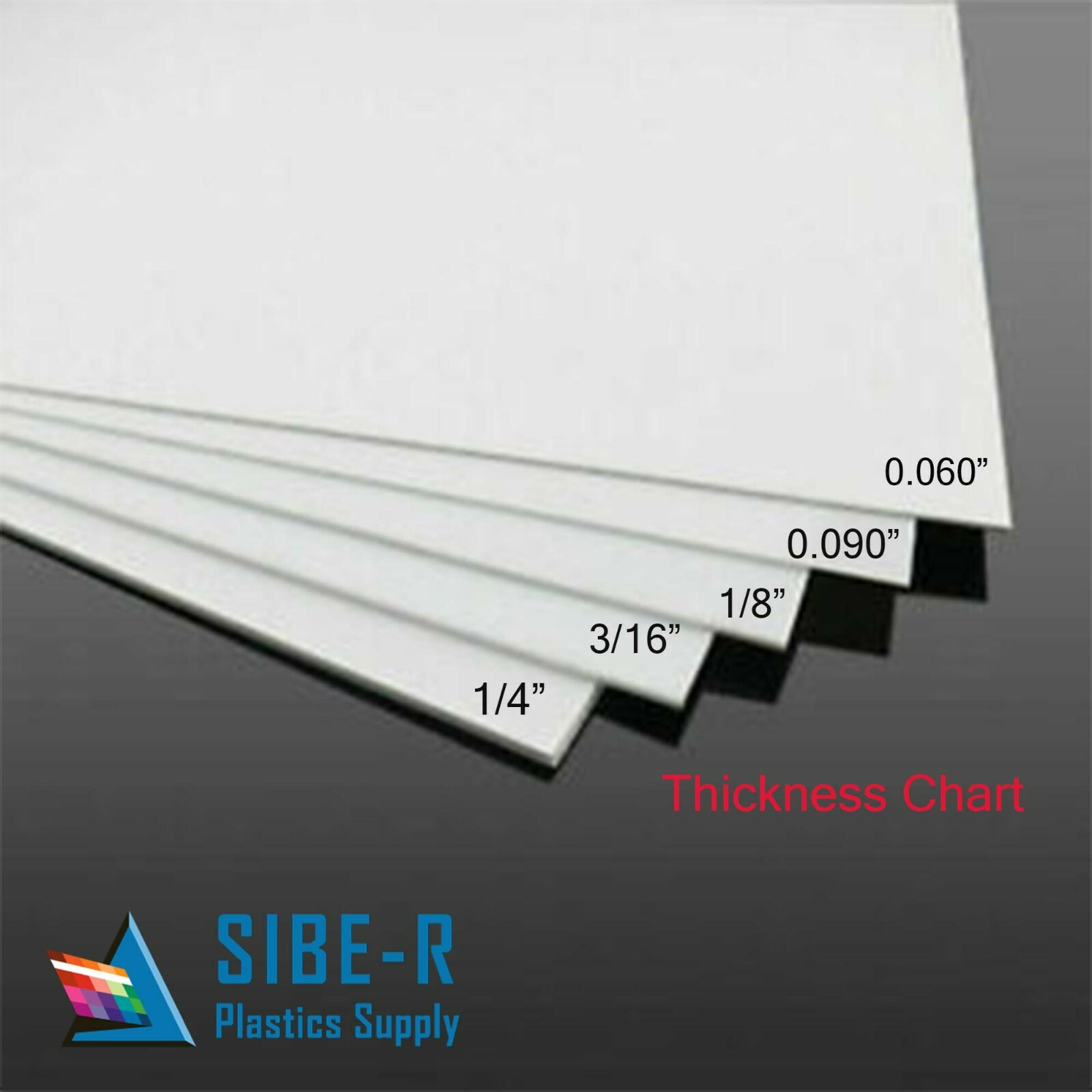 ABS Plastic Sheet - 1/16" Thick -White - 12" x 12" - Vacuum Forming Hobby