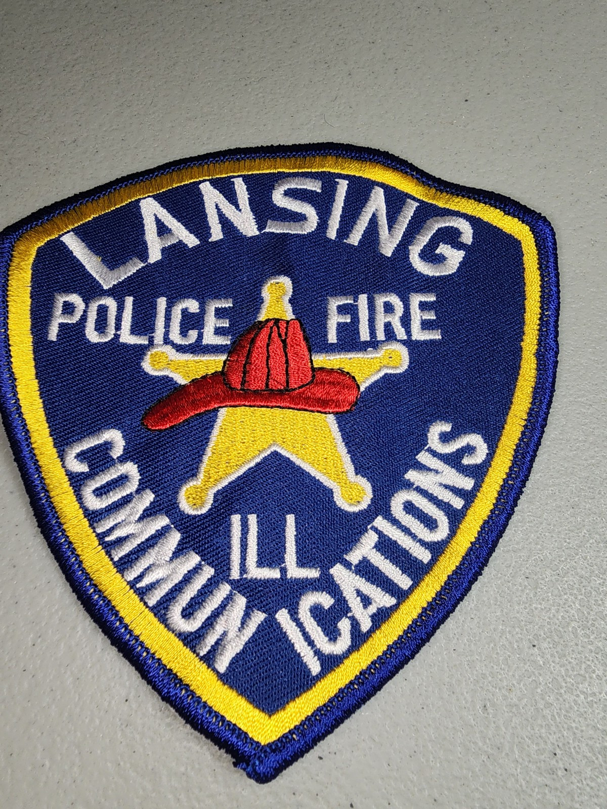 Lansing Communications Police Fire Embroidered Patch 4.5" x 5" Sew On