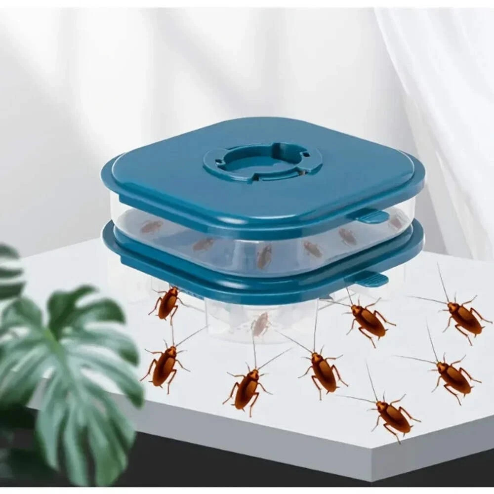No-Bait Cockroach Trap Reusable Insect Pest Control Box Roach Spider Ant Catcher