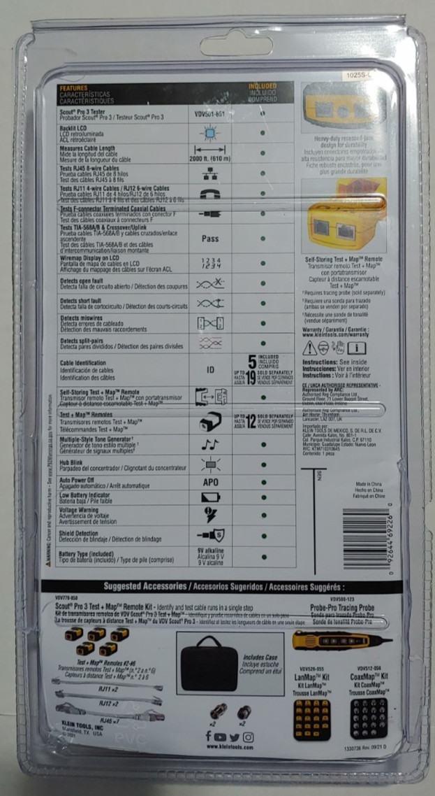 Klein Tools VDV501-851 Scout Pro 3 Tester Starter Kit