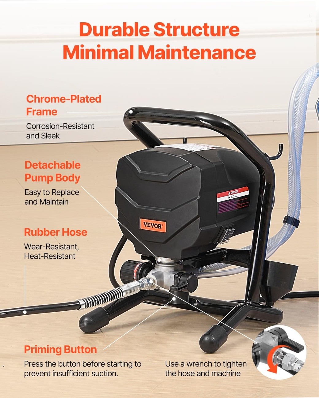 VEVOR Stand Airless Paint Sprayer 650W 3000PSI