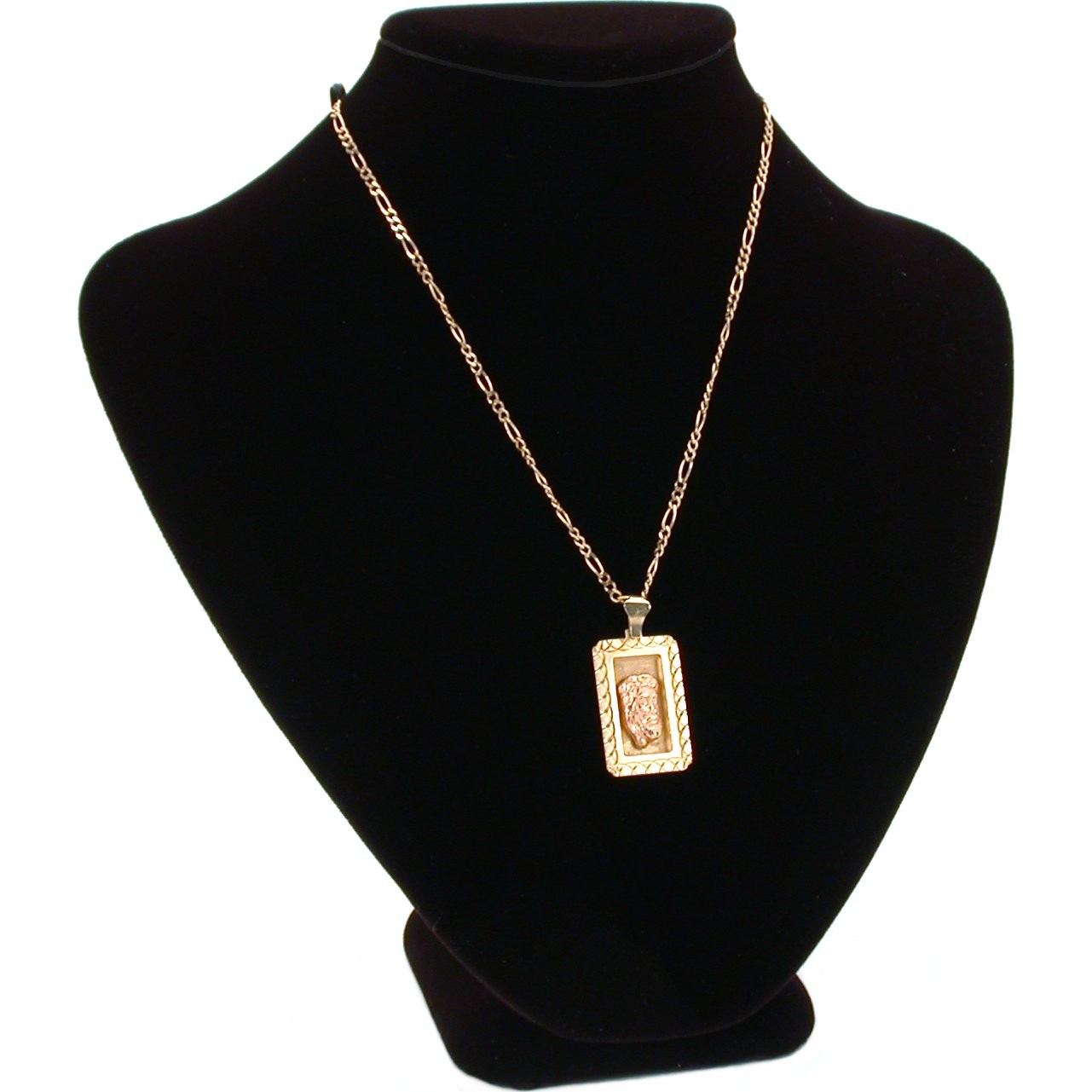 Black Velvet Necklace Display Bust Jewelry Stand L 8.5"