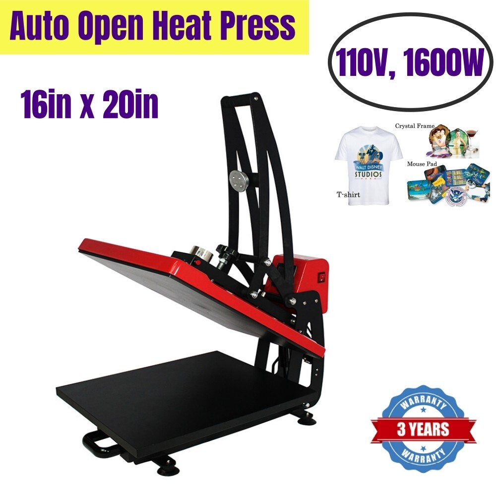 16"x 20" Heat Press Machine Vertical Clamshell T-shirt Heat Transfer Sublimation