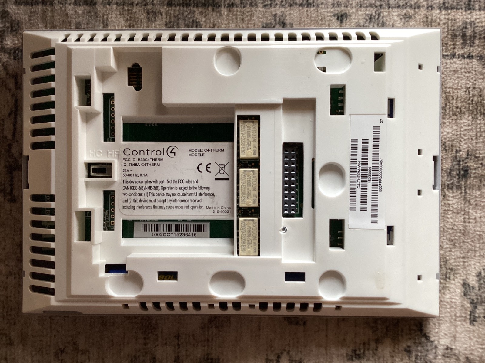 Control 4 C4-THERM-WH Wireless Thermostat