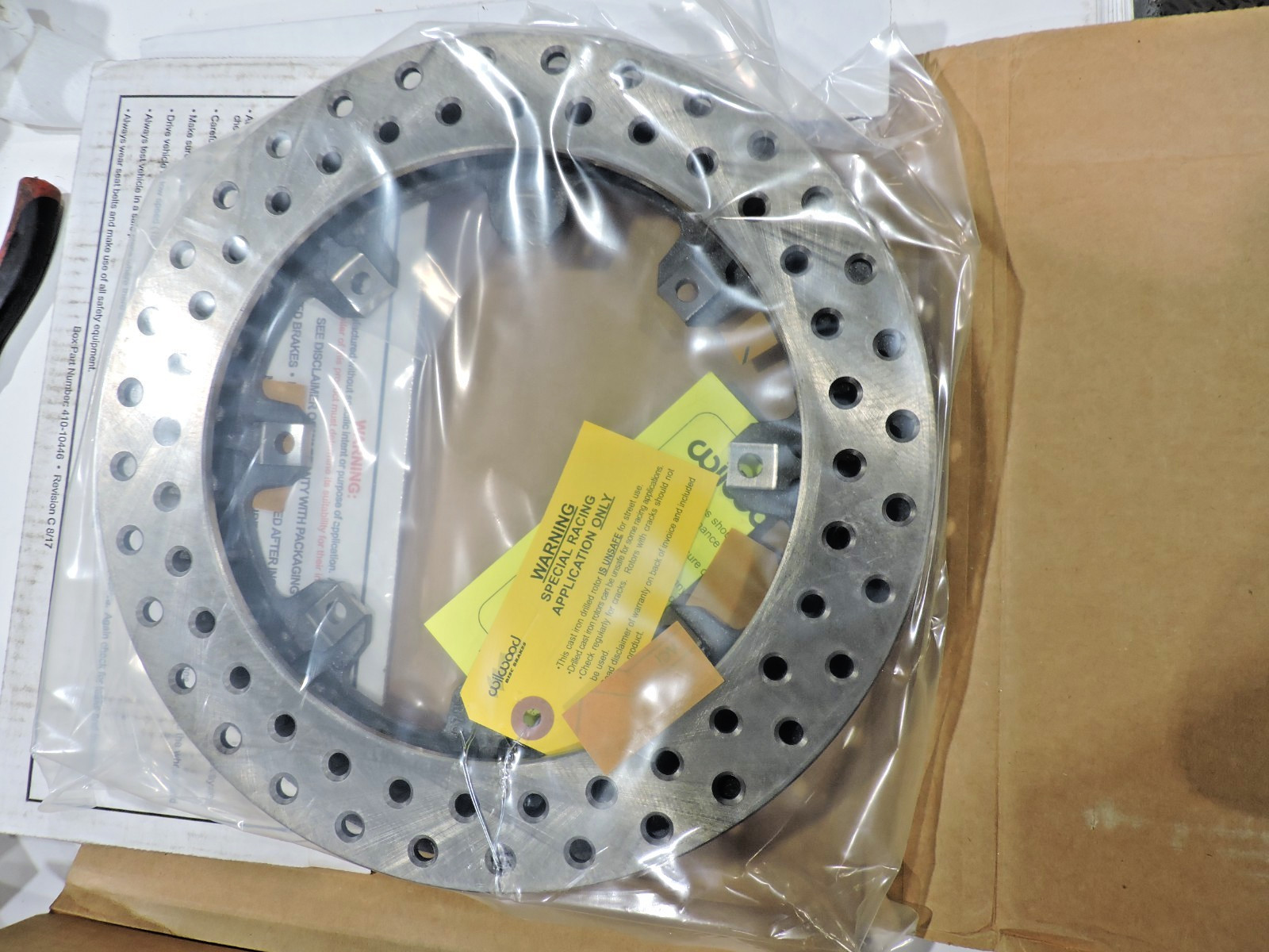 NEW Wilwood front brake drilled rotor #160-5864  8x7  1.25" thick single NASCAR
