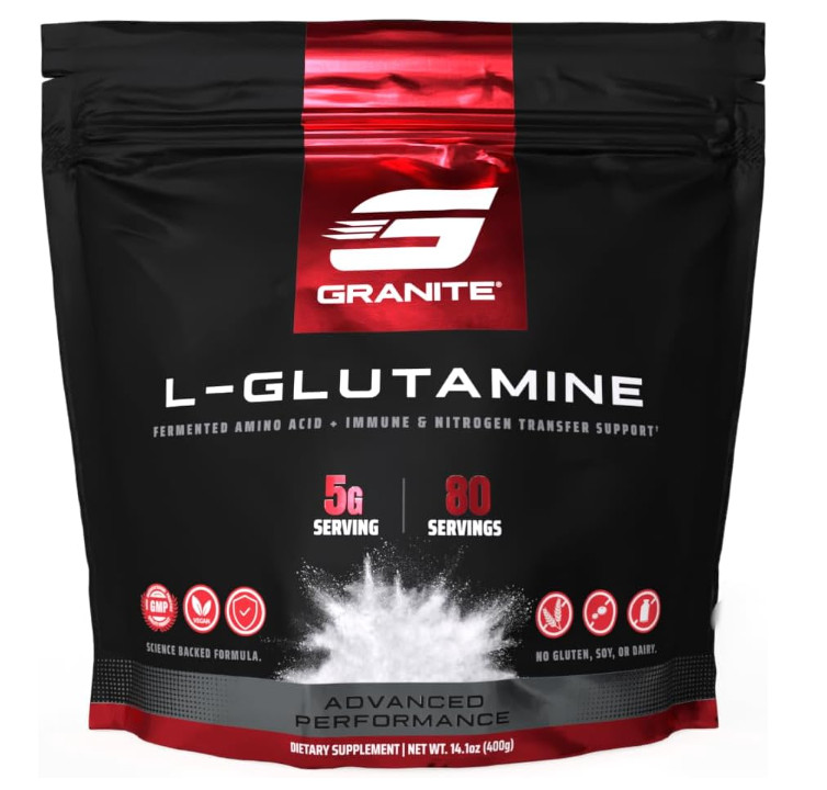 Granite L-Glutamine Powder | Fermented Amino Acid Supplement | 80 Servings | ...