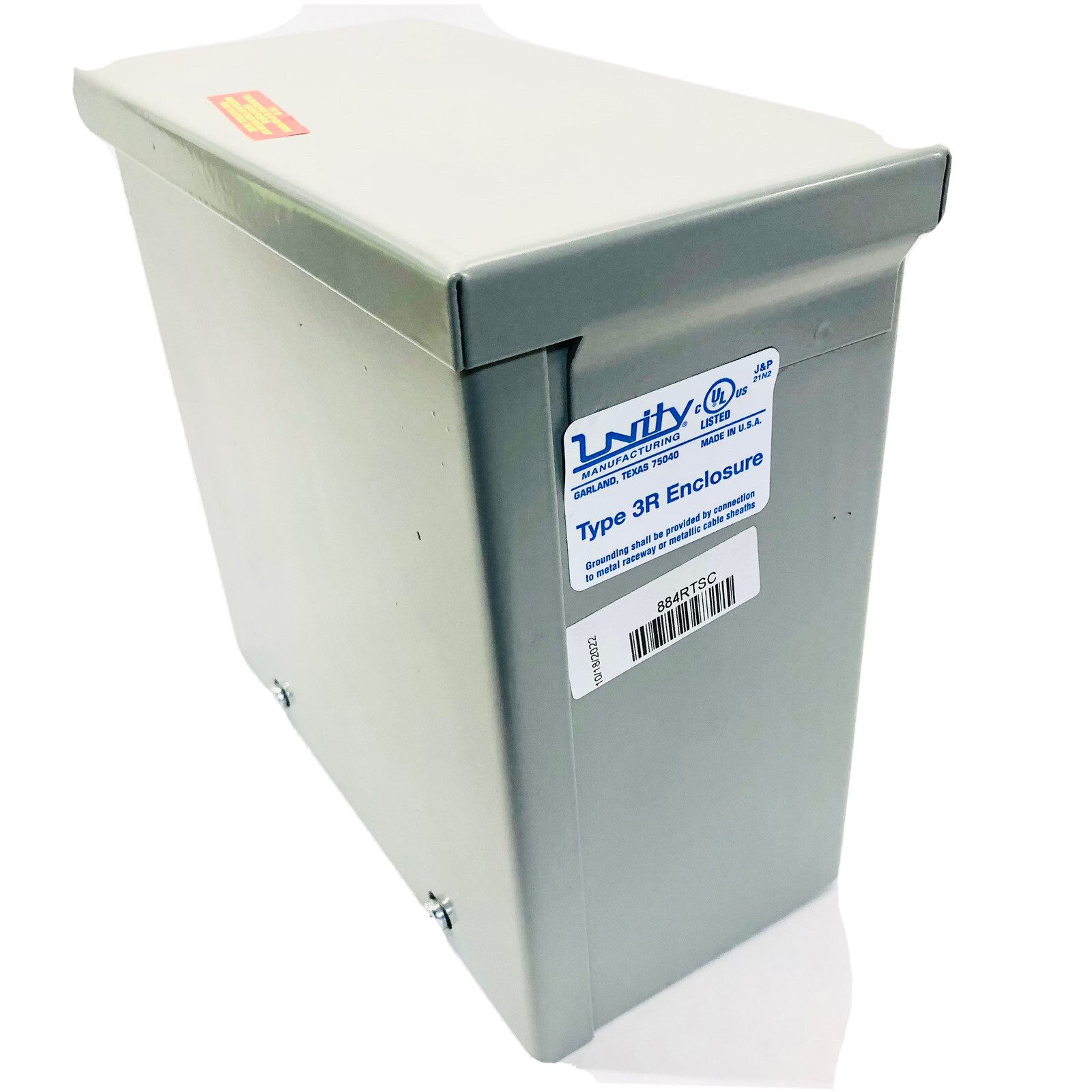 884RTSC UNITY TYPE 3 ENCLOSURE, RT JUNCTION BOX 8X8X4, LOW CARBON STEEL MATERIAL