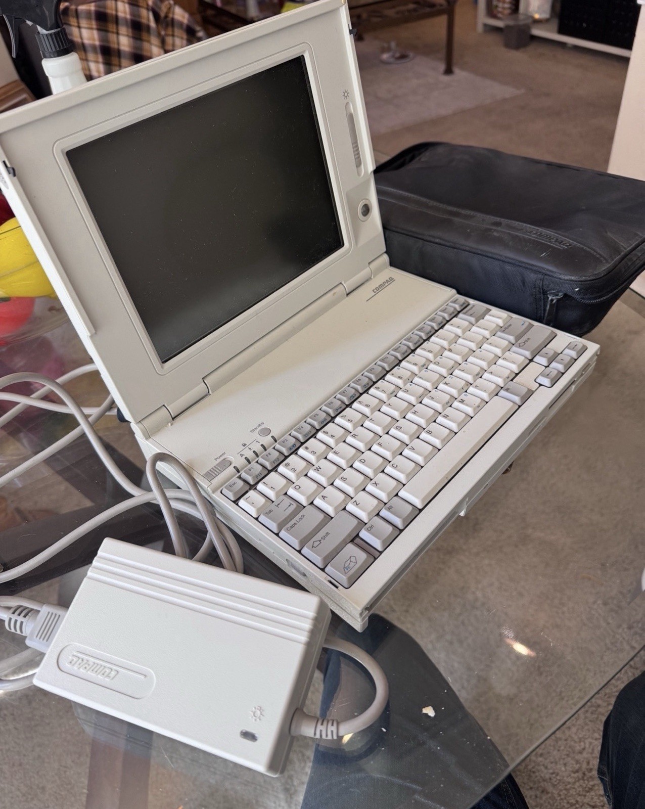 Vintage Compaq LTE 2810F  W Power adapter And Bag.