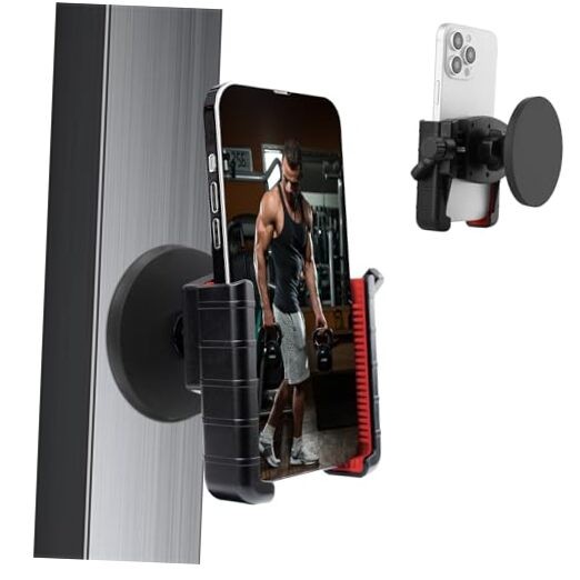Gym Phone Mount Magnetic Phone Holder for Gym/Fridges/Motorcycle Tank/Motor