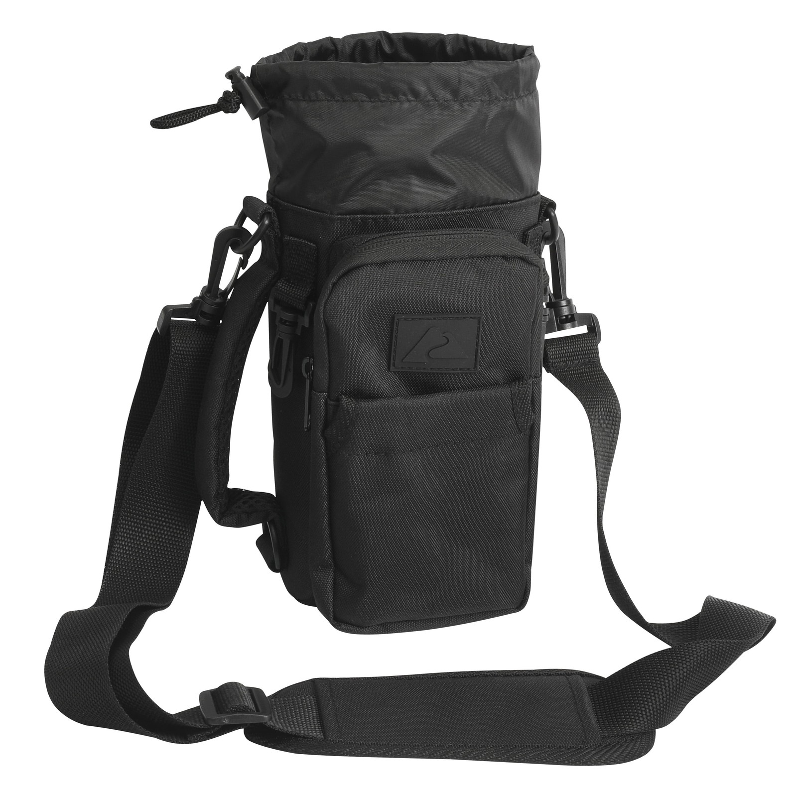 Ozark Trail 32-40 fl oz Water Sling Black Shoulder Strap Front Zipper Pocket