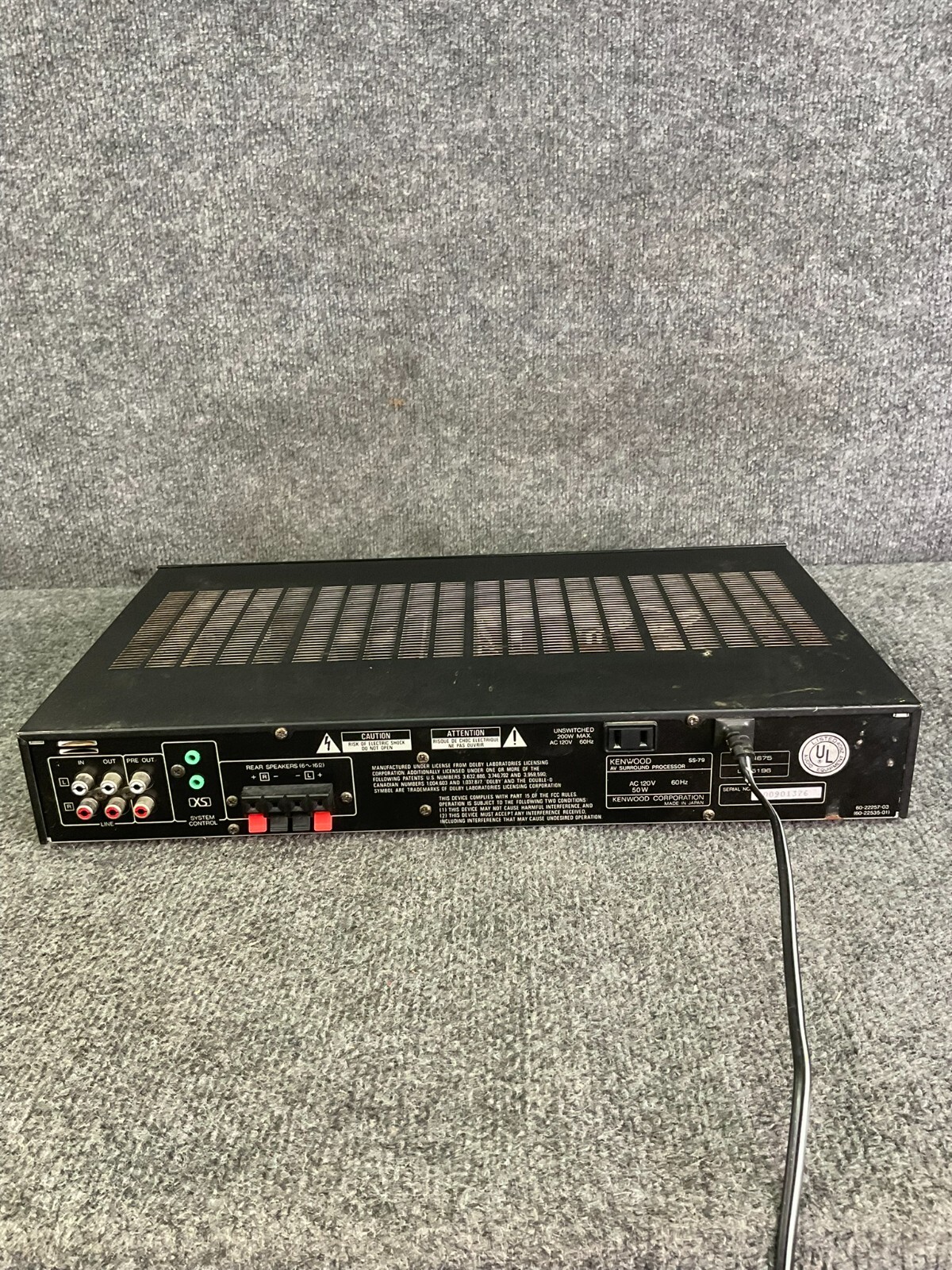Kenwood SS-79 Processor AV Surround Sound Digital Delay System 32975