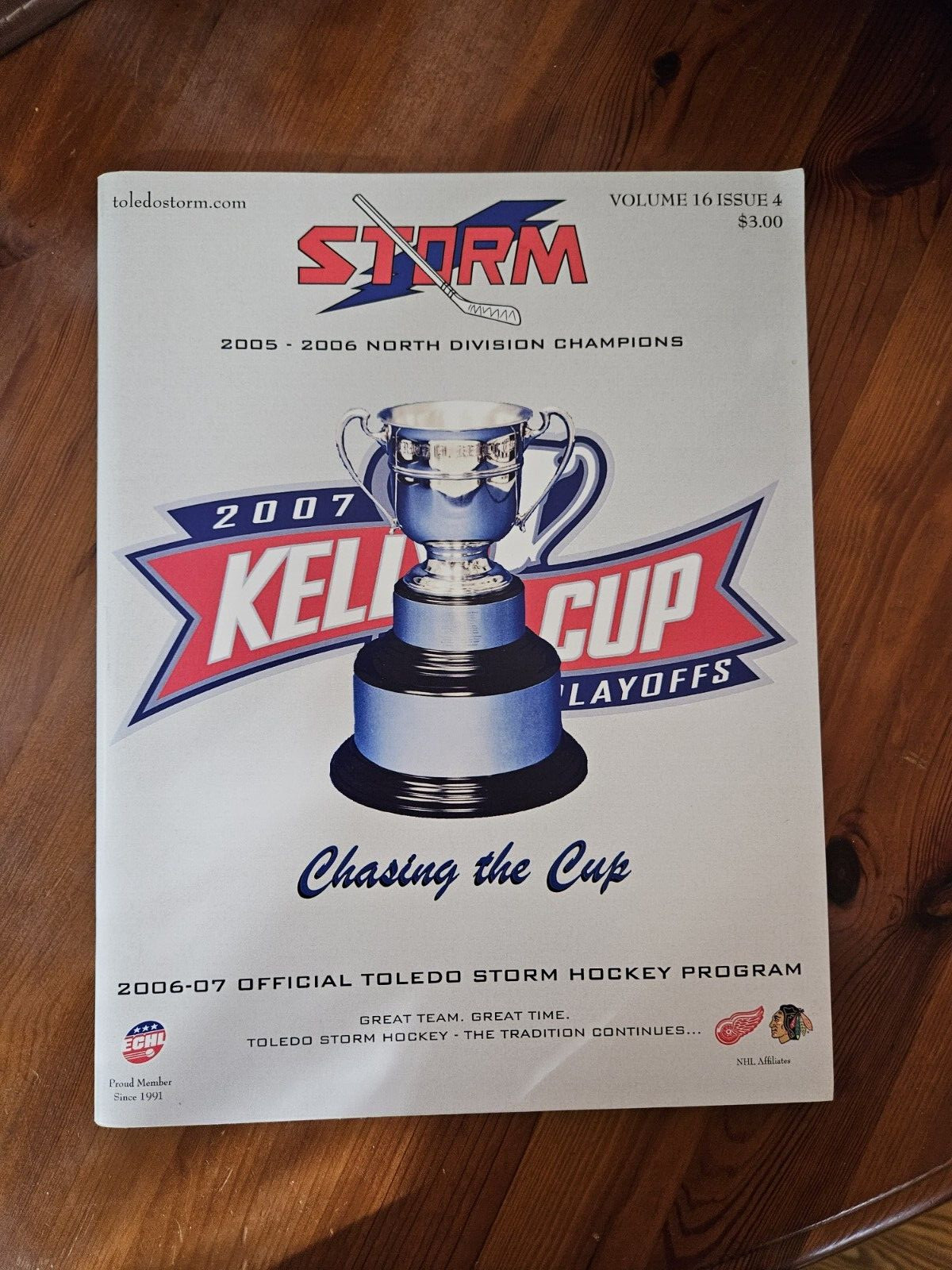 2007 Toledo Storm ECHL Minor League Hockey Program Vol 16, Issue 4, Excellent