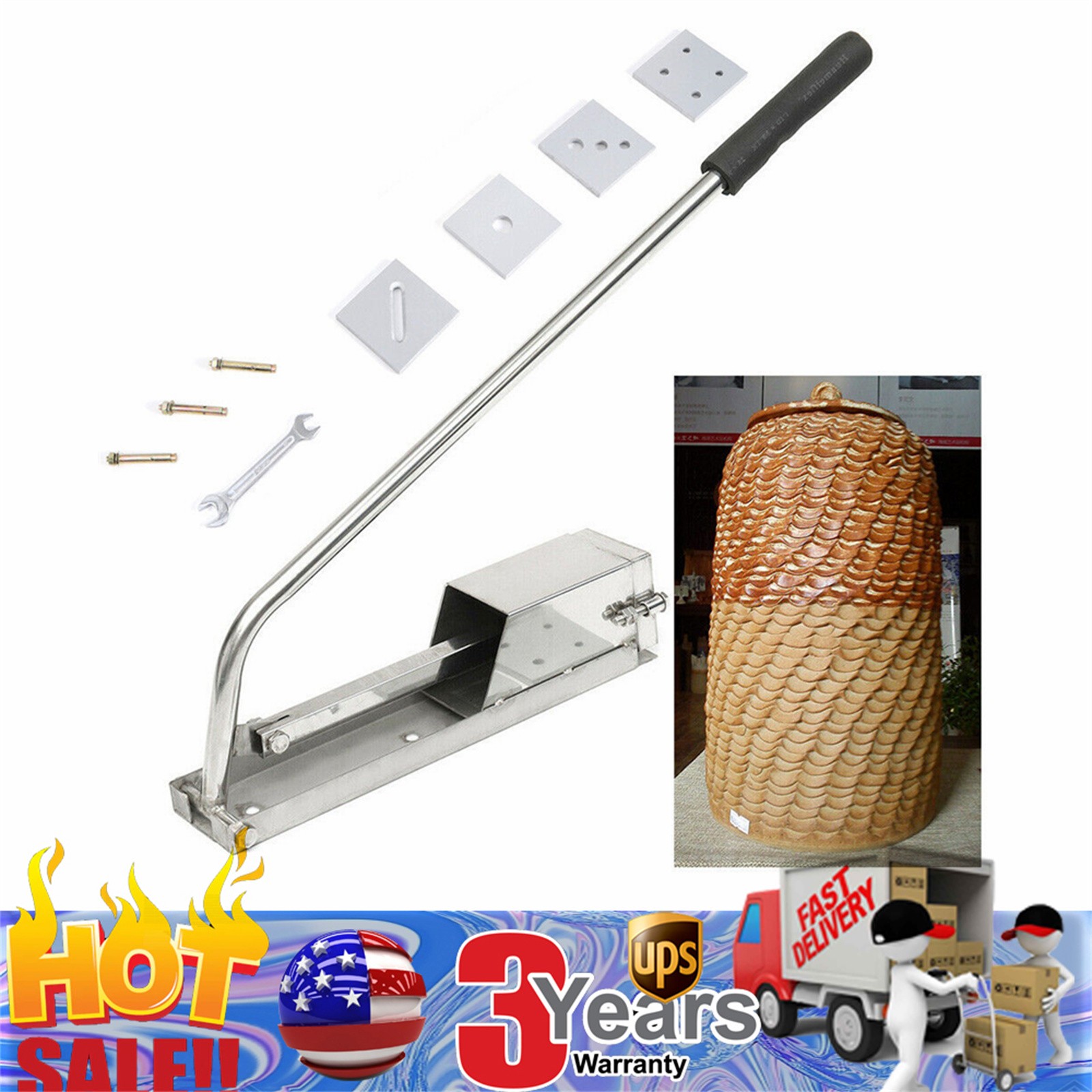 NEW Clay Extruder For Pottery& Ceramics Stainless Steel Tool Wall-Mounted USA
