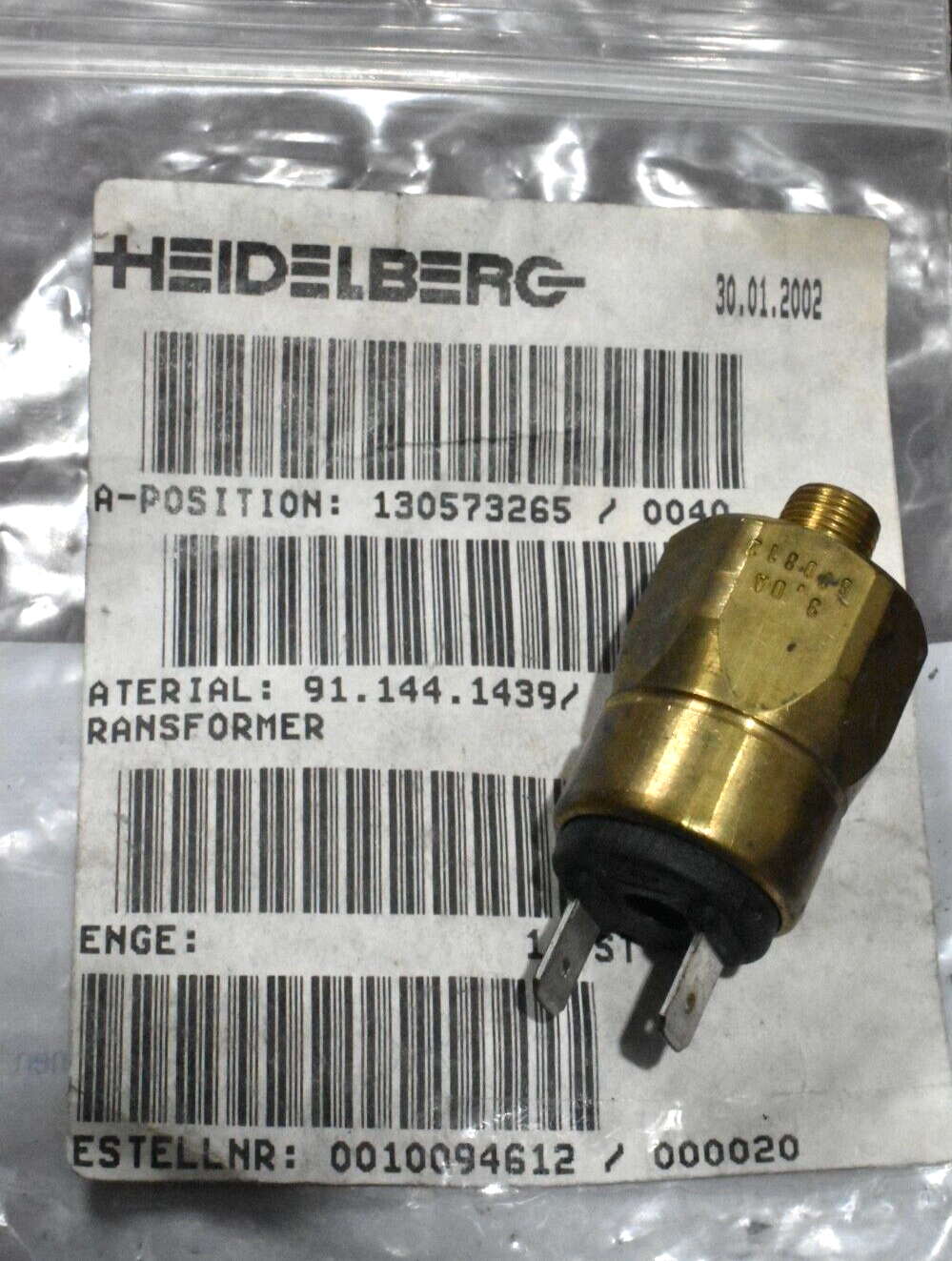 Heidelberg 91.144.1439 Transformer NOS