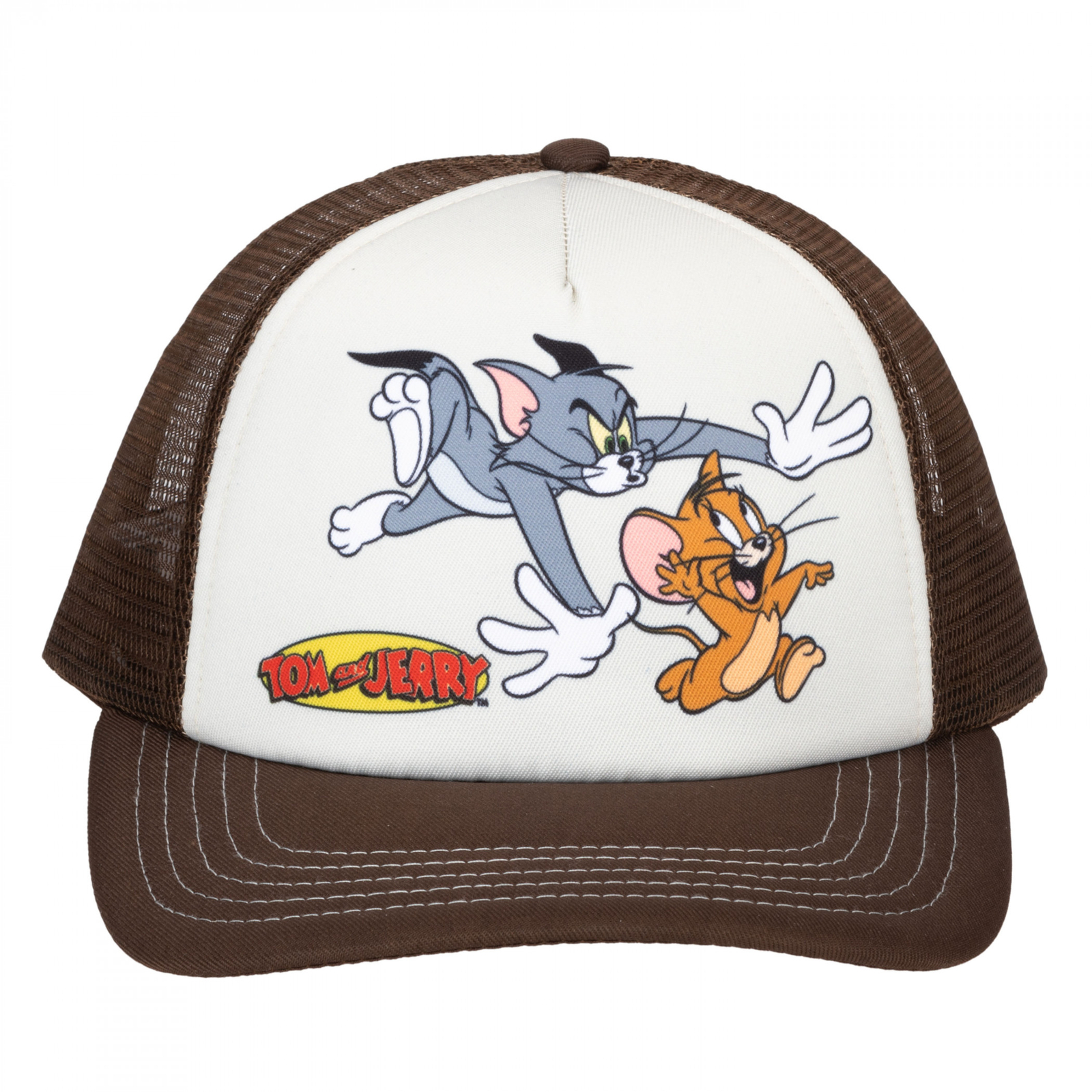 Tom and Jerry Chase Snapback Trucker Hat Multi-Color