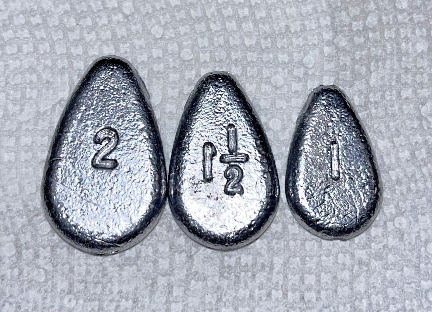 No Roll Sinkers 1, 1 1/2, 2 oz Slip Weights Catfish Surf Sinker