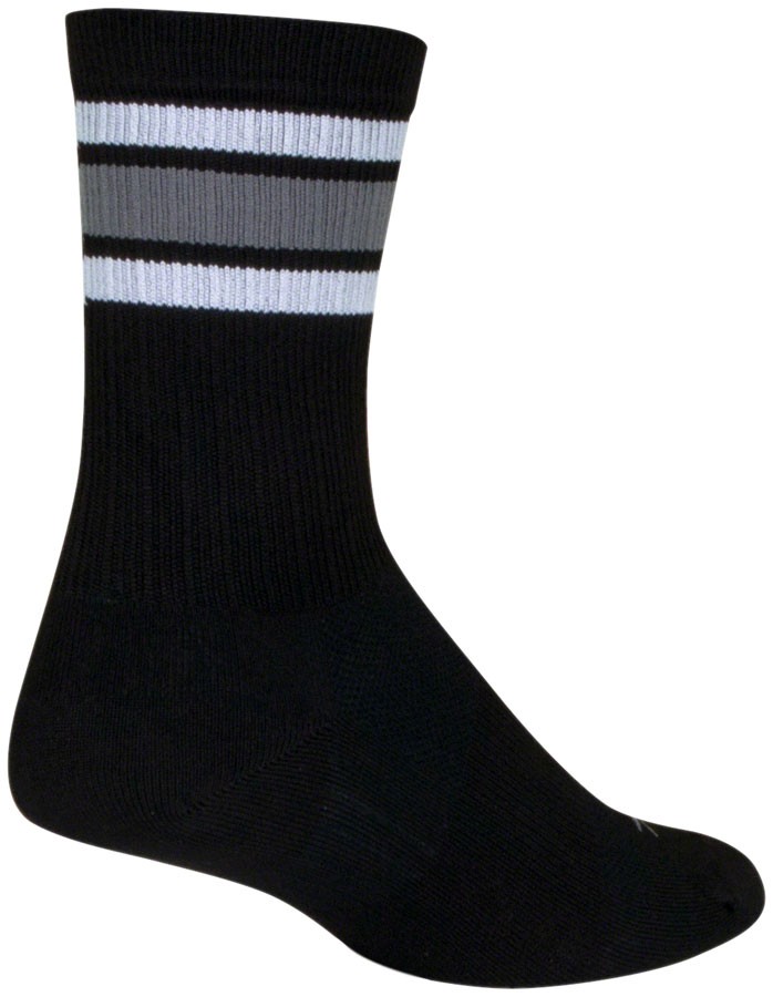 SockGuy SGX Throwback Socks - 6", Black, Small/Medium