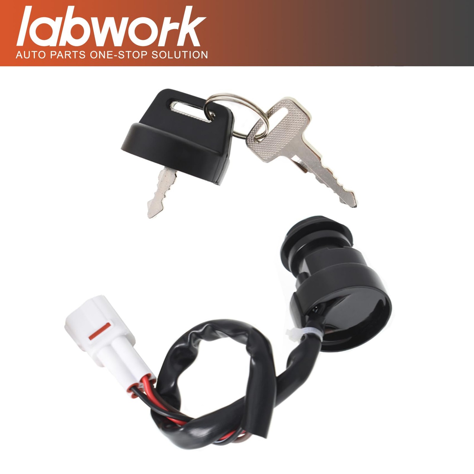 labwork Ignition Key Switch Replacement for Yamaha Warrior 350 YFM350X Black