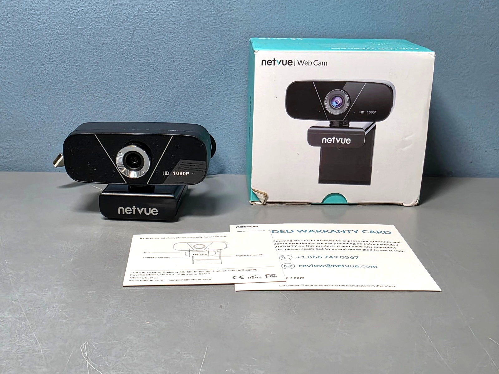 Netvue Webcam SH003 1080P @ 30 FPS w/ Omnidirectional Stereo Microphones New