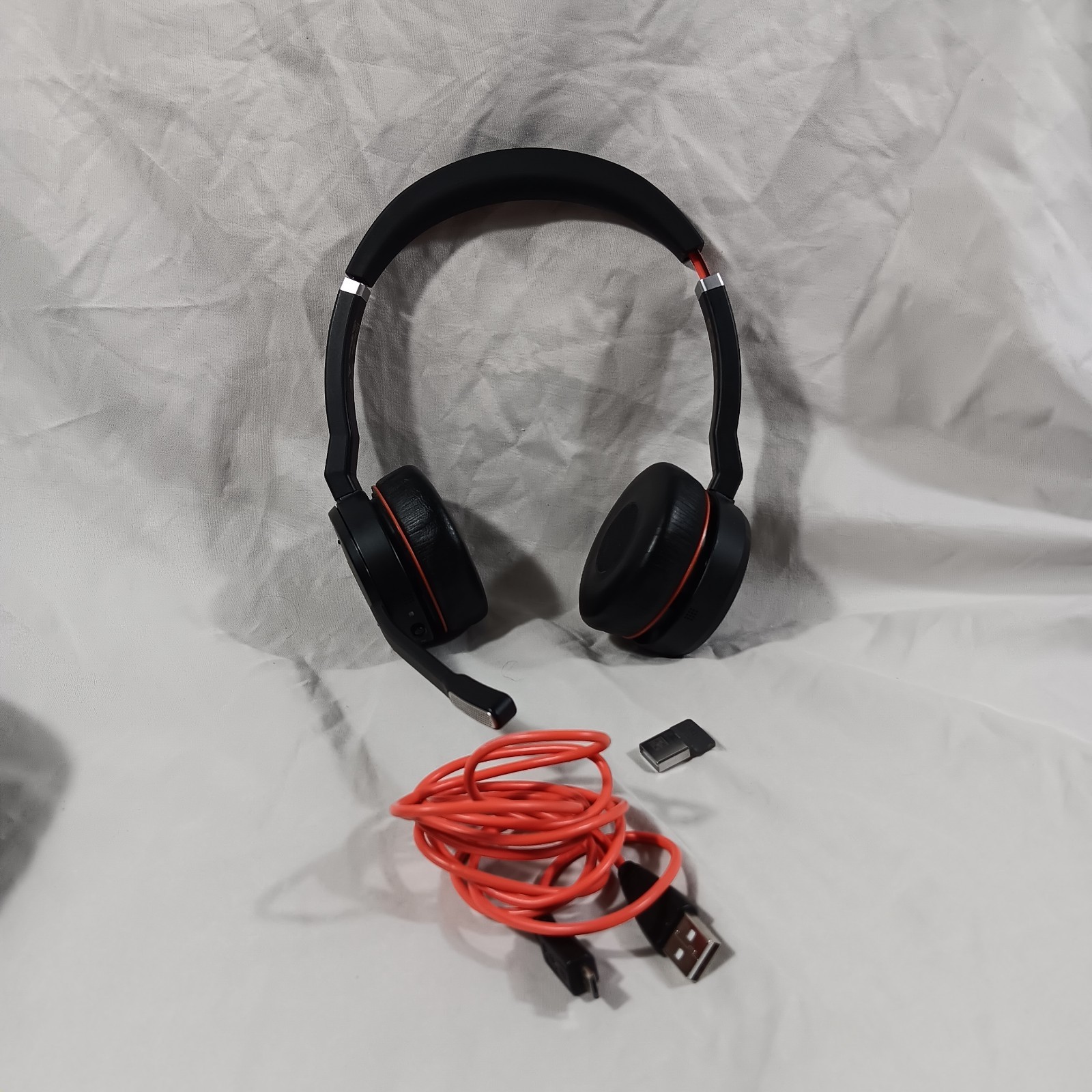 Jabra Evolve 75 HSC040W Wireless Bluetooth Headset Black + USB Dongle & Case