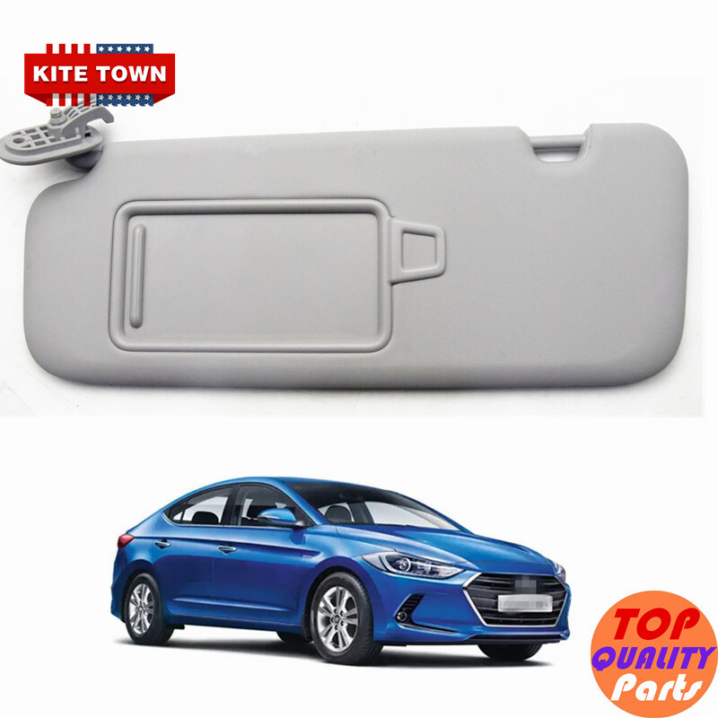 Sun Visor With Makeup Mirror Grey Left Driver Side for Hyundai Elantra AD 16-19