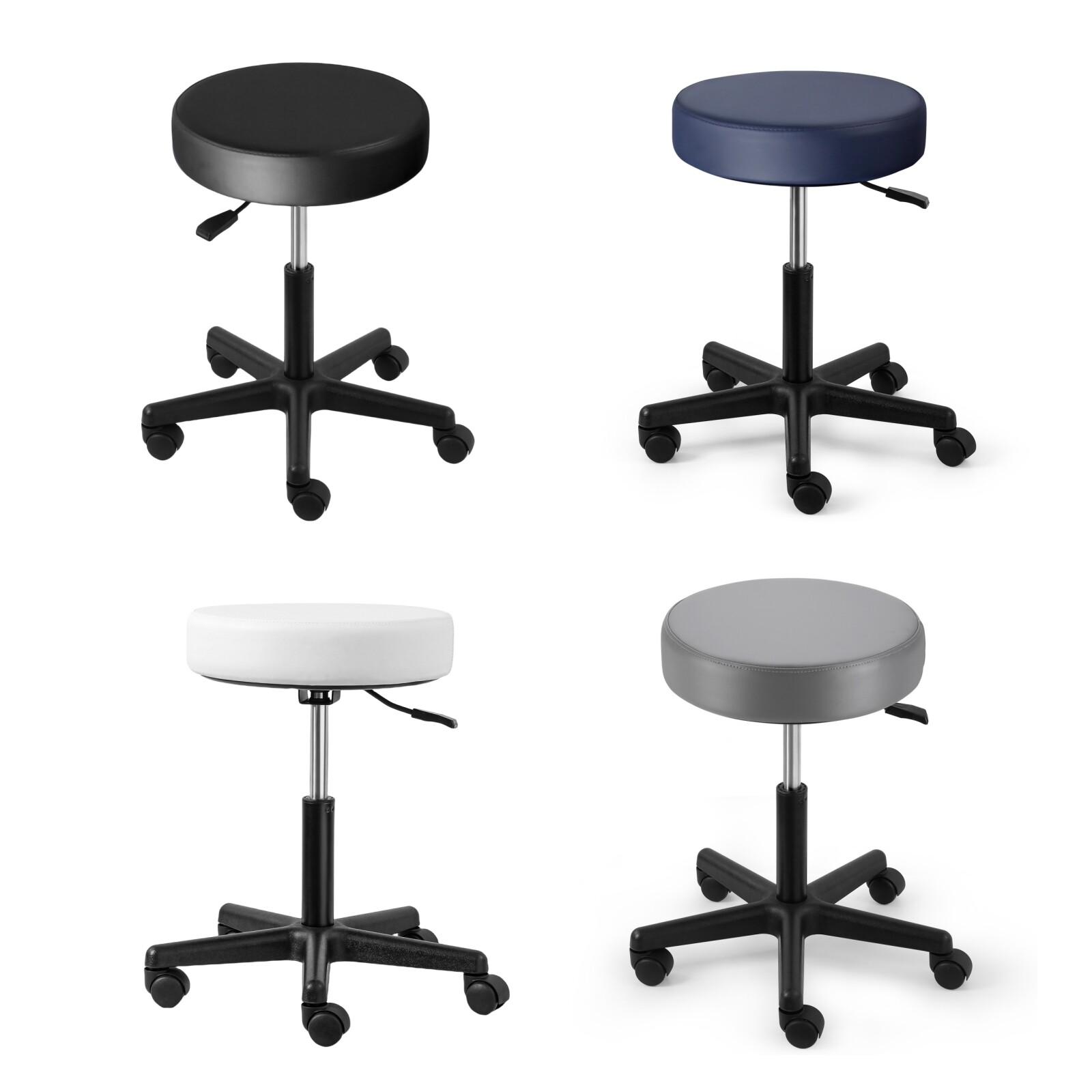 JMU Dental Stool Doctor Assistant Stool Exam Chair Adjustable Height Rolling