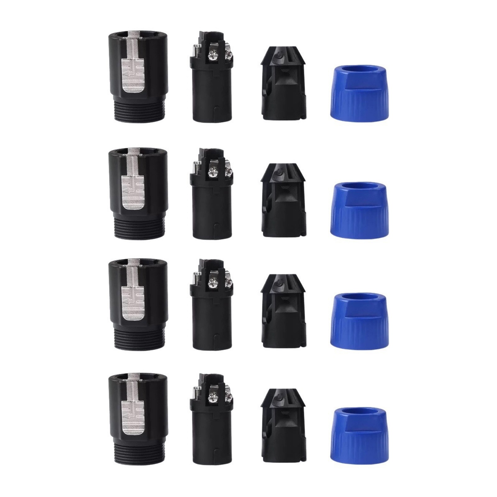 4pcs 1/4 Inch to NL4 Plug Adapter for Full Audio Bandwidth Support 20Hz-20kHz