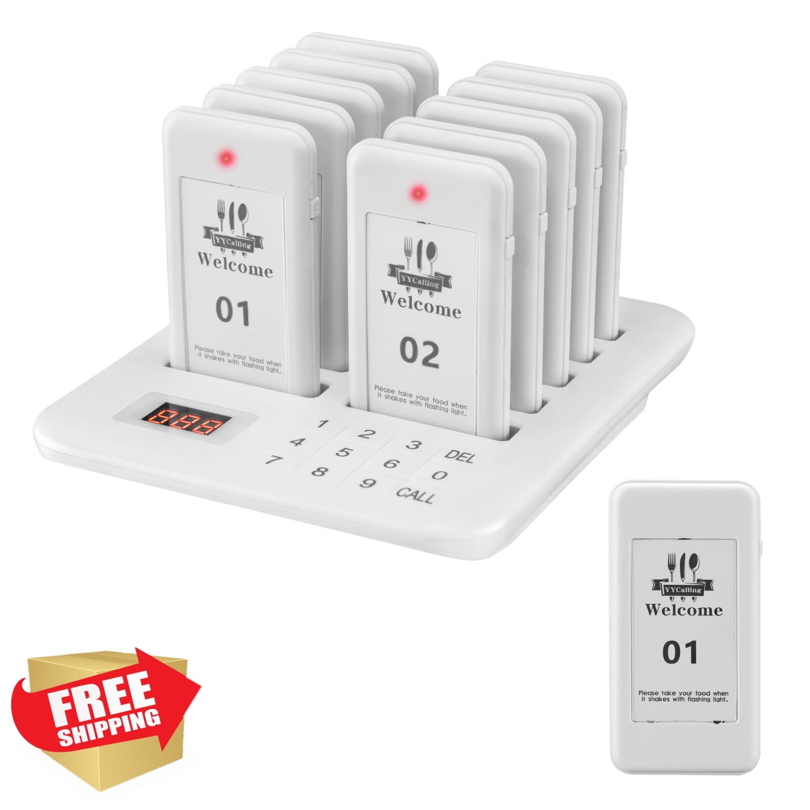 YYCALLING 10 Guest Pagers White