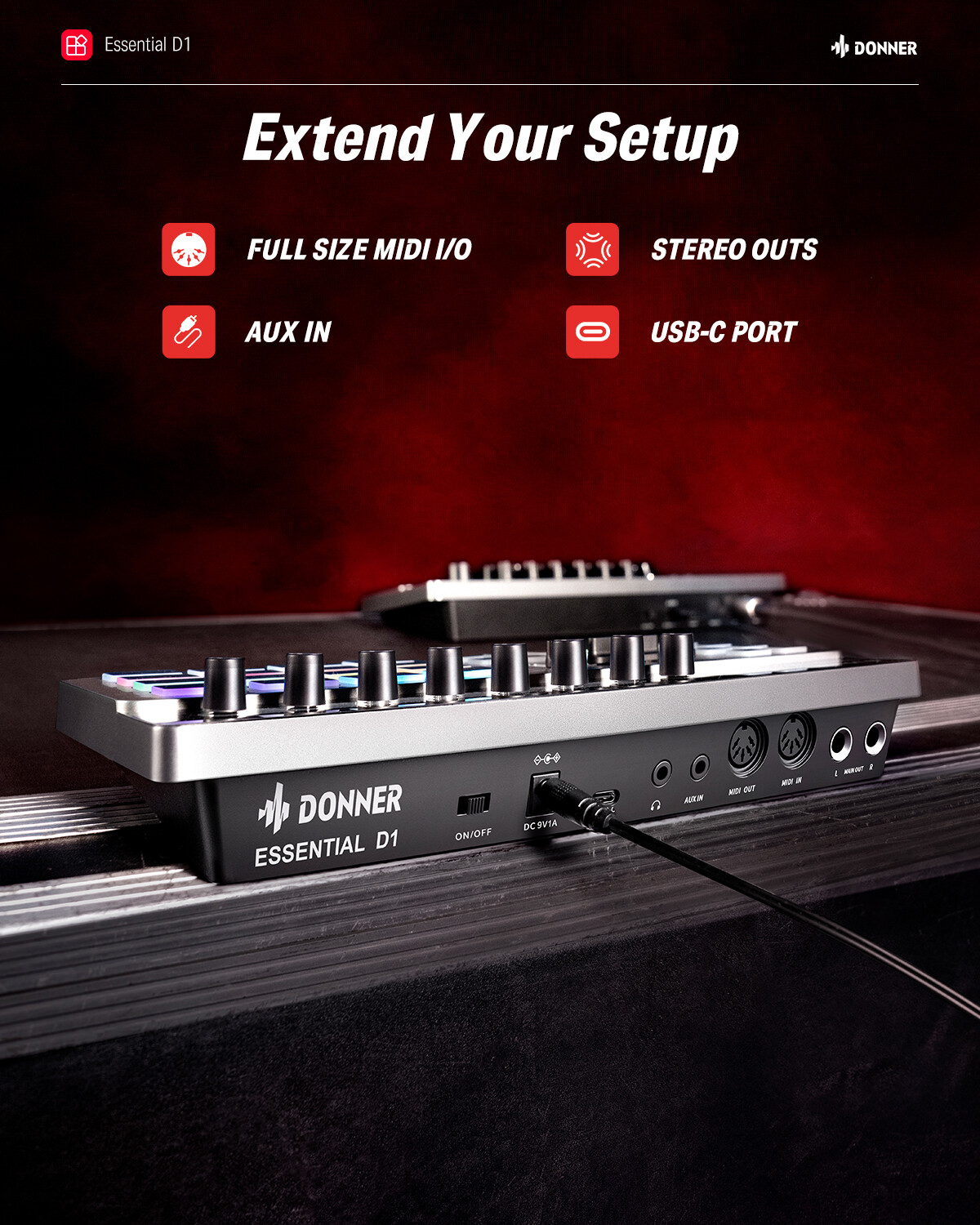 Donner D1 Drum Machine Step Sequencer