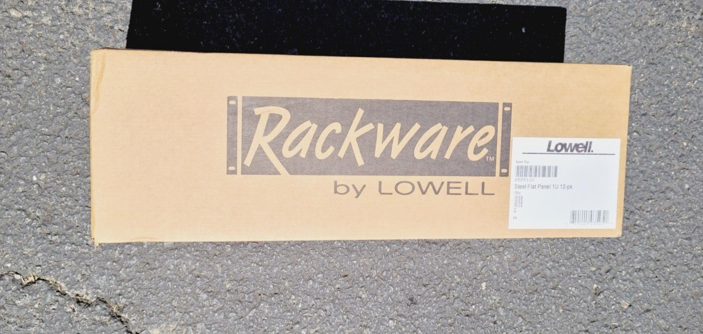 BRAND NEW SEALED Lowell RackWare SEFP-1 Black 19" 1U Steel Filler Blank