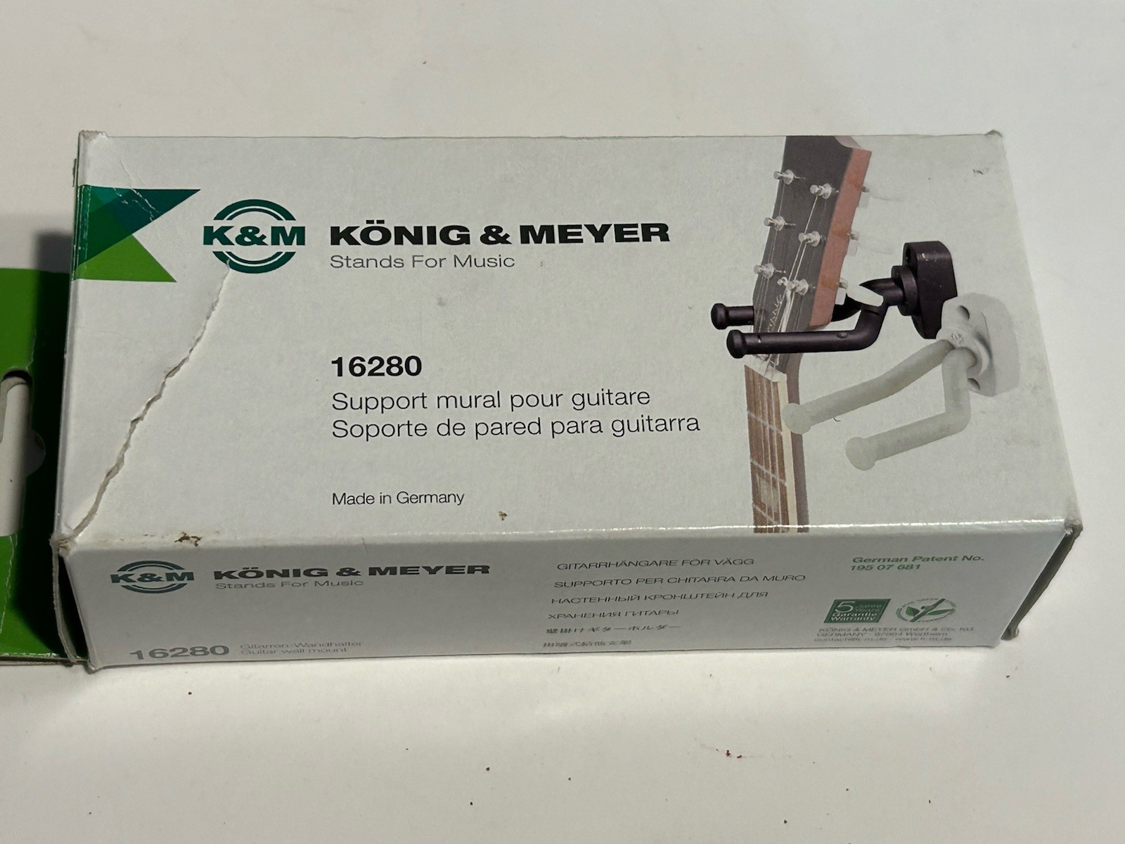 Konig & Meyer 16280 Guitar Wall Mount White New In Box