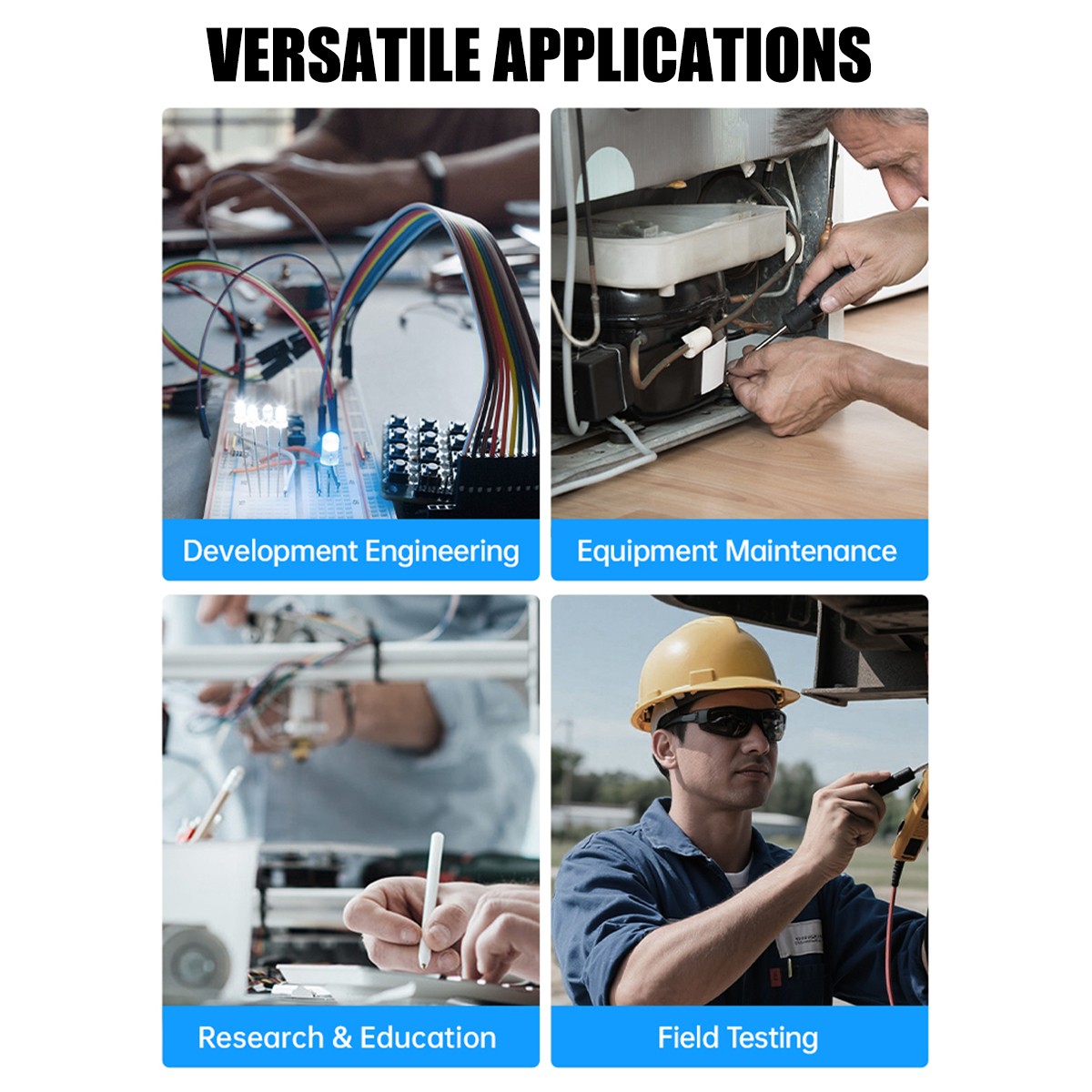 All-in-One Handheld 100MHz ScopeMeter:Oscilloscope Waveform Generator&Multimeter
