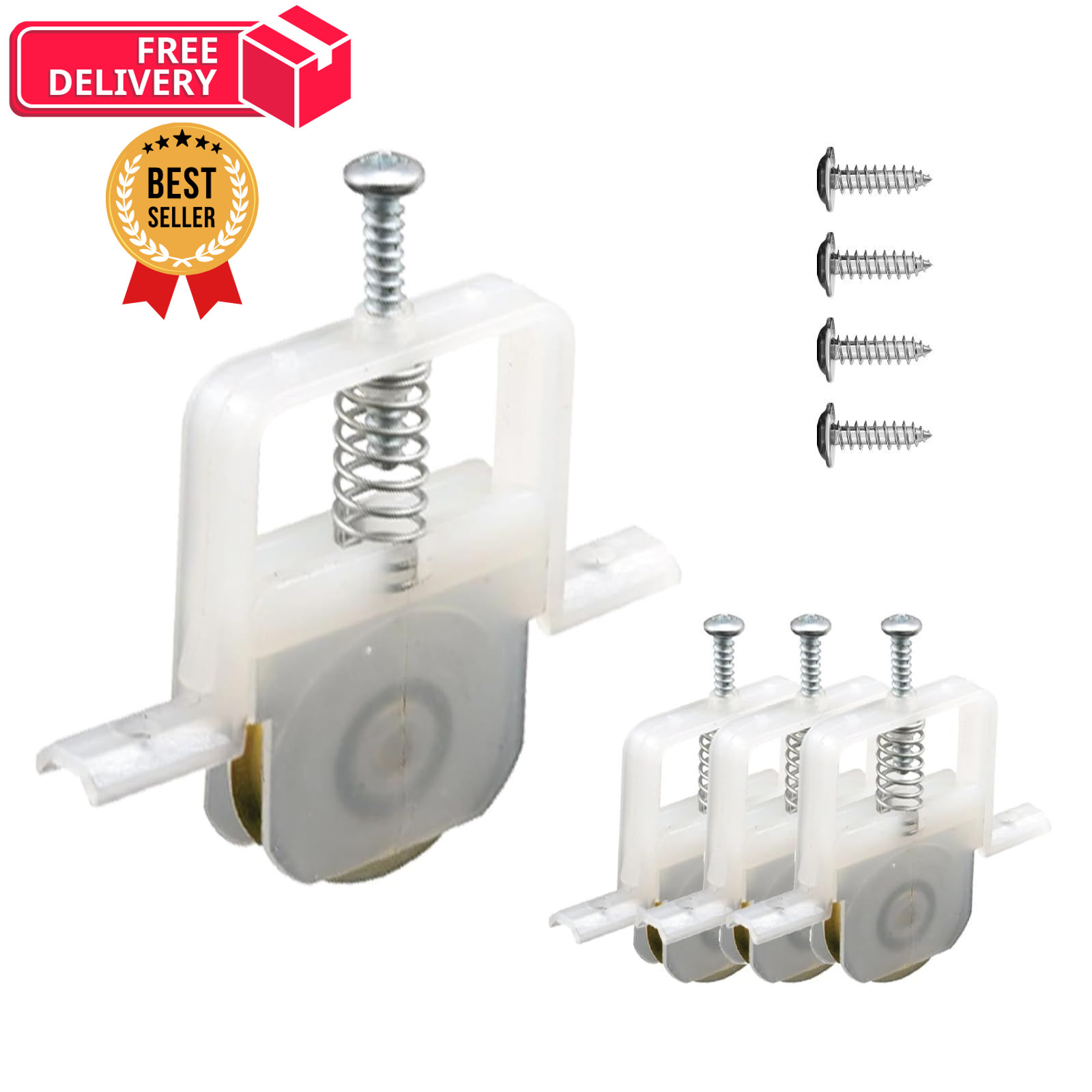 4 Pack Sliding Screen Door Roller Wheels,Steel Ball Bearing B691, 4