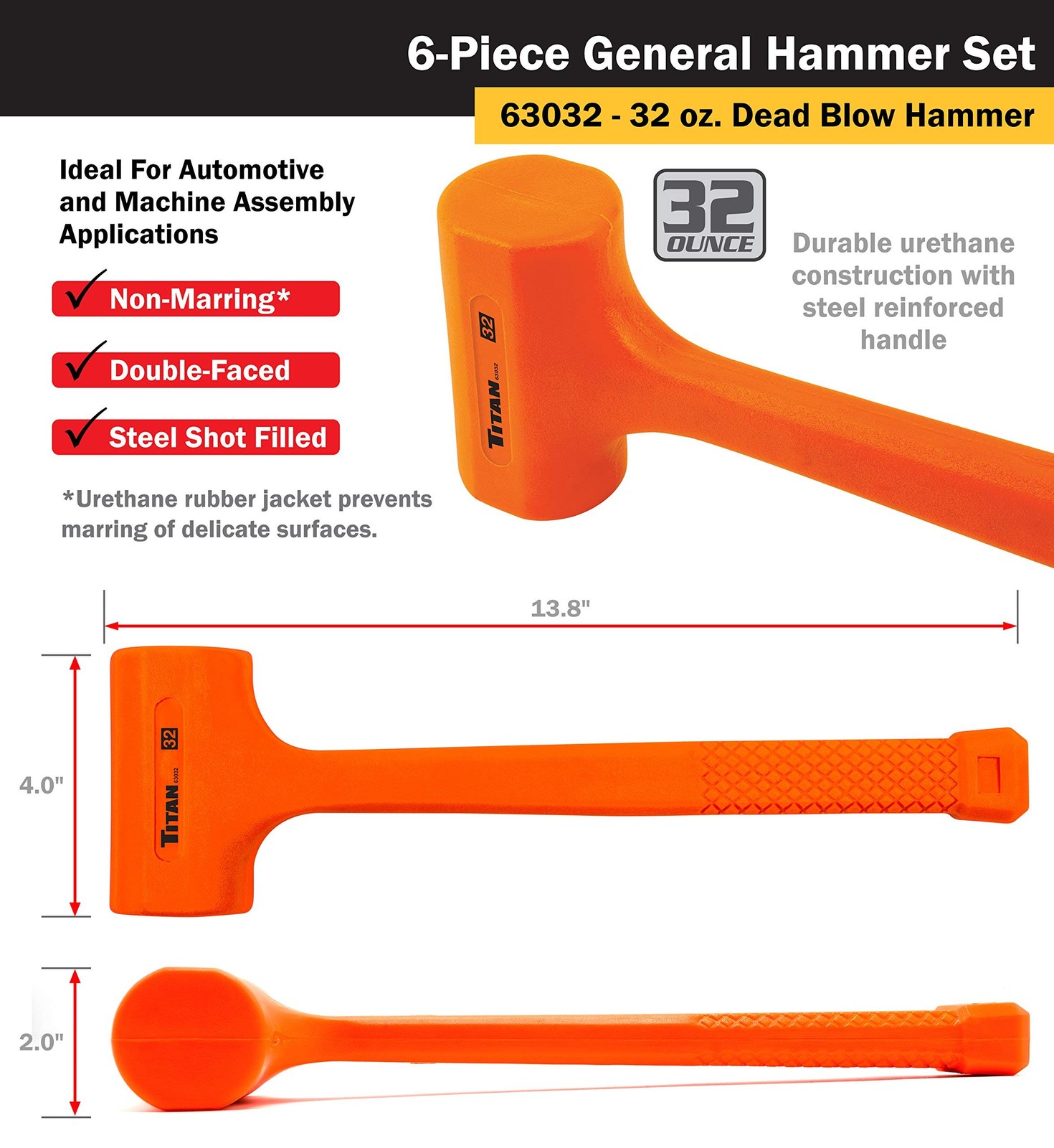 Piece Rubber Mallet Set Includes