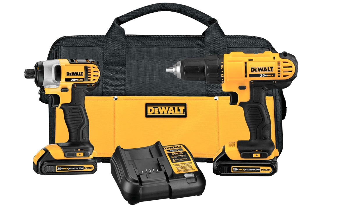 DEWALT ATOMIC 20-Volt MAX Cordless Combo Kit w/ 2 Batteries & Charger DCK240C2