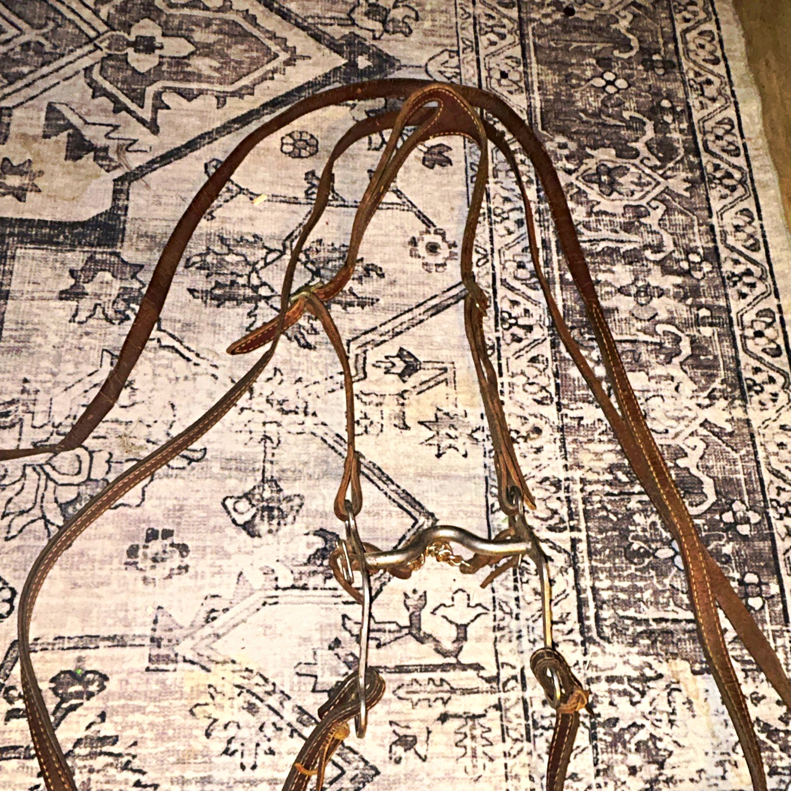 Brown Leather Western Horse Split Reins - Split Rein Style