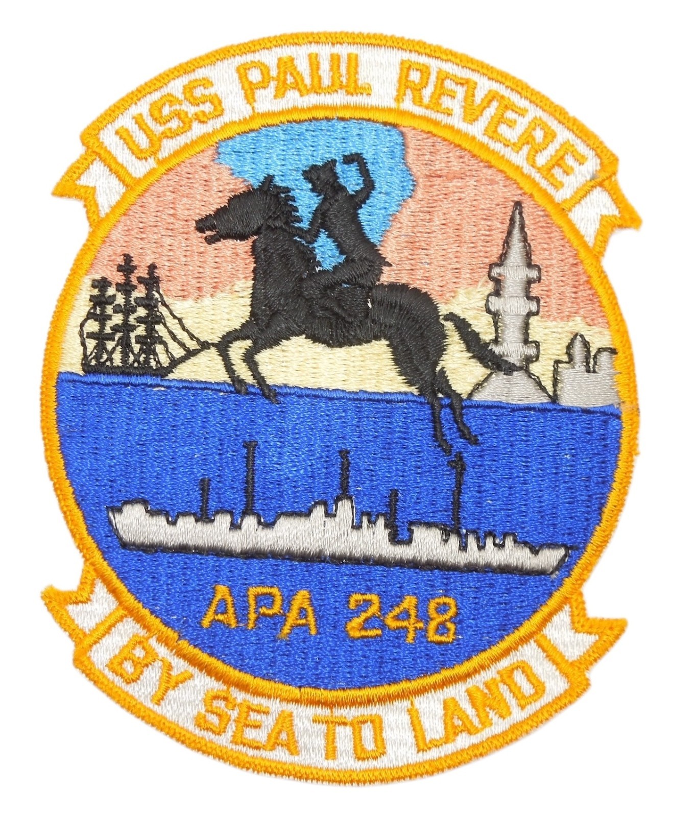 Original Vietnam War US Navy USS Paul Revere APA-248 Auxiliary Attack Patch H48
