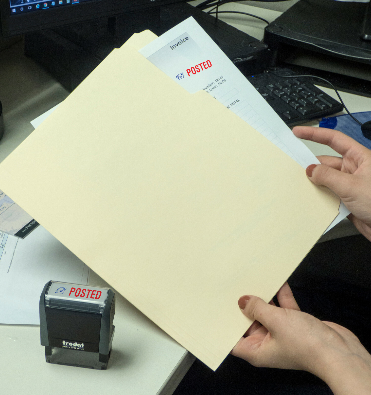 Trodat "POSTED" Self Inking Rubber Stamp