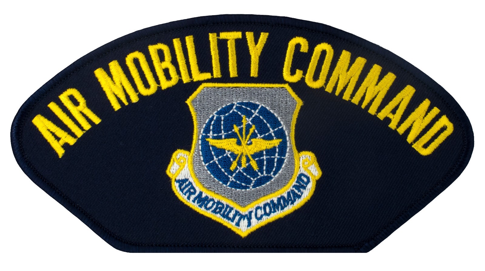 Air Mobility Command (Navy Blue) Embroidered Patch (E60) 6" x 3" Patch 92000